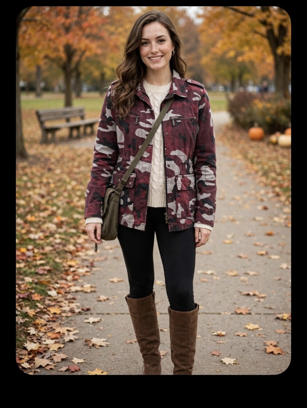 Camouflage Button-Up Jacket